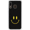 Black Happy Face Galaxy A20 Clear Case